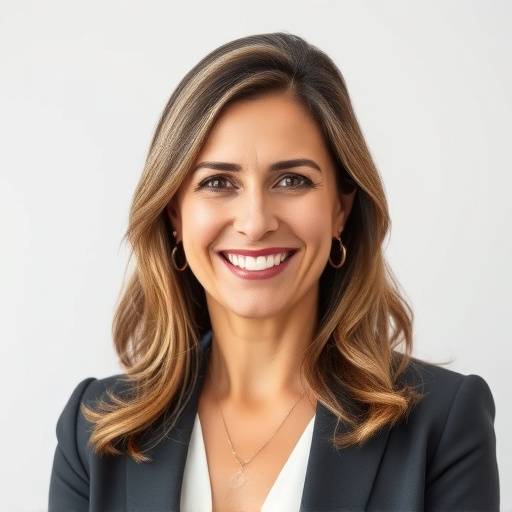 Ritratto sorridente di Elena Ferrari, Imprenditrice