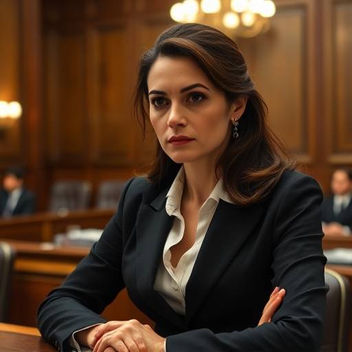 Sofia Lorenzi, Avvocato, in aula durante una simulazione di processo