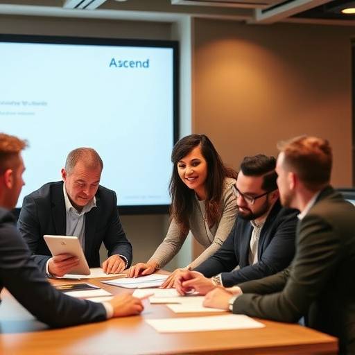 Un team di coach esperti di Apex Ascend che collaborano per sviluppare strategie di coaching innovative